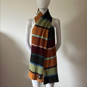 Golden bear by Scotch Soda Strips Knitted Scarf
